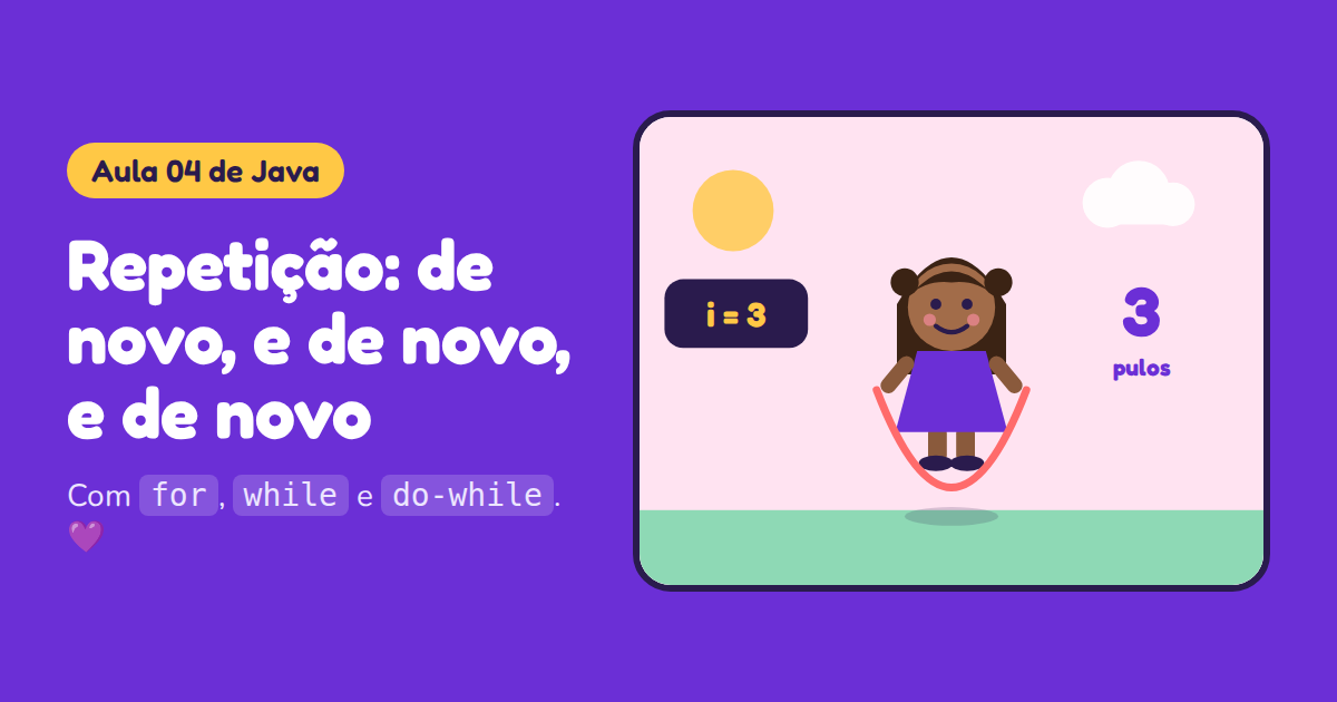 Aula 04: Estruturas de repetição em Java